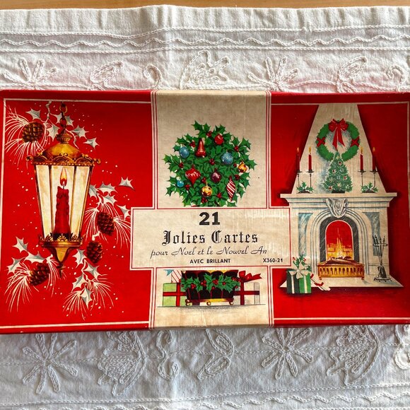 Cartes de Noël vintage - paquet de 10 - Picture 1 of 5